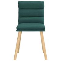 Eetkamerstoelen 4 st stof donkergroen - thumbnail