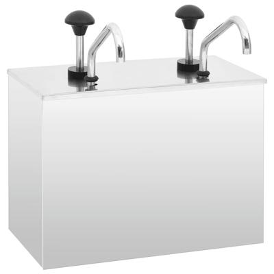VidaXL Sausdispenser 2x3,5 l roestvrij staal