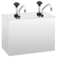 VidaXL Sausdispenser 2x3,5 l roestvrij staal - thumbnail