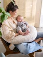 Borstvoedingskussen + beschermhoes Bio Collection beige, bedrukt - thumbnail