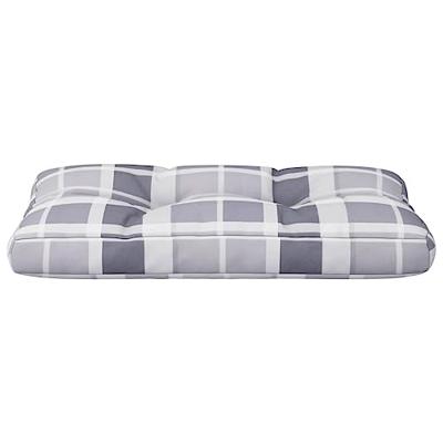 VidaXL Palletkussen ruitpatroon 80x40x12 cm stof ruitpatroon grijs VidaXL Palletkussen ruitpatroon 80x40x12 cm stof ruitpatroon grijs