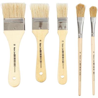 Creativ Company Vernis kwasten, afm 10+16+25+35+50, l: 18,5-21,5 cm, b: 13-50 mm, plat, 10 stuk/ 1 doos