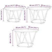 Salontafel 3 pcs Sonoma eiken 50 x 50 x 40 cm - thumbnail