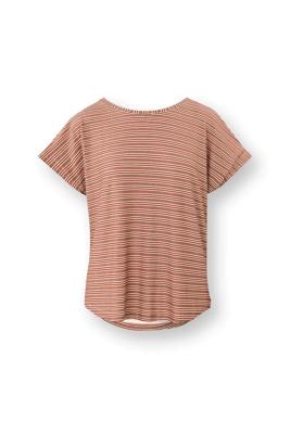 Pip Studio Tatum Top Korte Mouw Kente Stripe Roze L Pip Studio Tatum Top Korte Mouw Kente Stripe Roze L