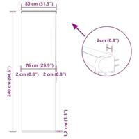 Doucherolgordijn met cassette 80x240 cm stofbreedte 76 cm - thumbnail