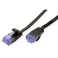 VALUE UTP patchkabel, Cat.6A (Class EA), extra plat, zwart, 0,5 m - thumbnail