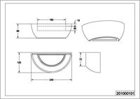 Trio WandlampRoma 24cm wit - 201000101 - thumbnail