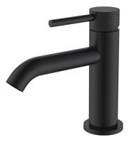 Ribbd fonteinkraan 1/2" mat zwart - thumbnail