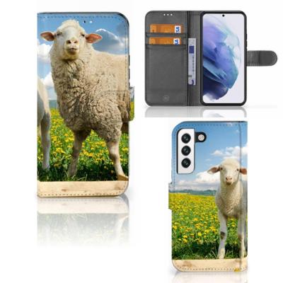 Samsung Galaxy S22 | Telefoonhoesje | Met pasjeshouder | Schaap en Lammetje