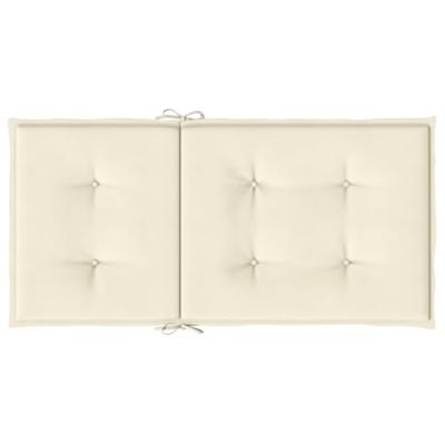 VidaXL Tuinstoelkussen lage rug 2 st 100x50x3 cm oxford stof crème