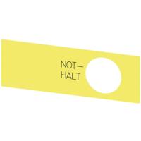 Siemens 3SU1900-0BE31-0AT0 3SU19000BE310AT0 Opschriftbord (b x h) 112 mm x 38 mm NOT-HALT Geel, Zwart 10 stuk(s) - thumbnail
