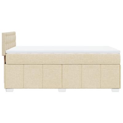Boxspring met matras stof crèmekleurig 80x200 cm