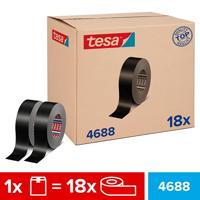tesa tesaband 4688 Standard 04688-00000-00 Textieltape Zwart (l x b) 50 m x 50 mm 18 stuk(s) - thumbnail