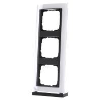 Gira Event Clear Zuiverwit / Antraciet 3-voudig - thumbnail