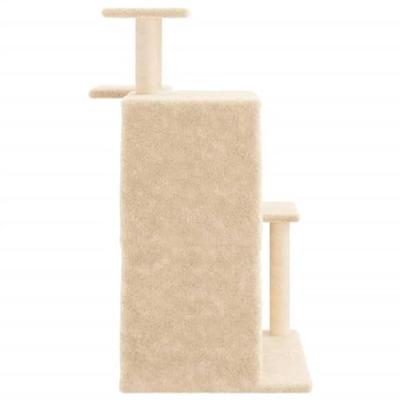 VidaXL Kattenmeubel met sisal krabpalen 97 cm crèmekleurig - thumbnail