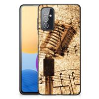 Samsung Galaxy M52 Silicone Back Case Bladmuziek - thumbnail
