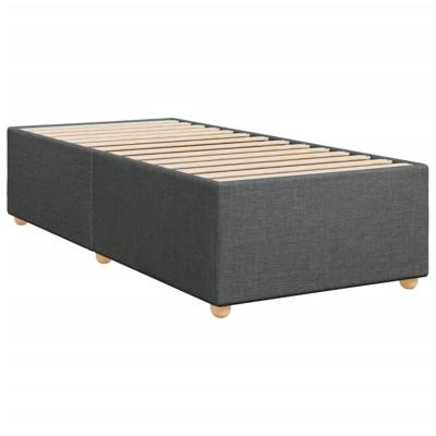 Boxspring met matras stof donkergrijs 90x190 cm