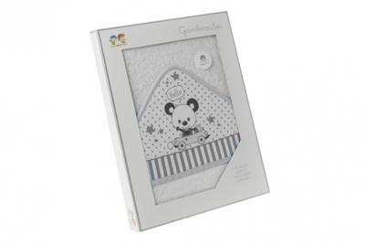 Gamberritos badcape Beertje 100 x 100 cm katoen