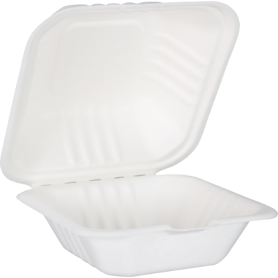 Hamburgerbak Suikerrietpulp 150x150x78mm 50 stuks