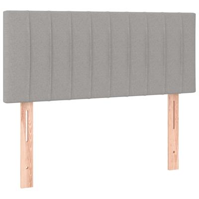 Boxspring met matras stof lichtgrijs 140x200 cm