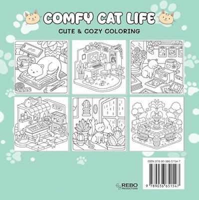 Cute & cozy coloring Comfy cat life