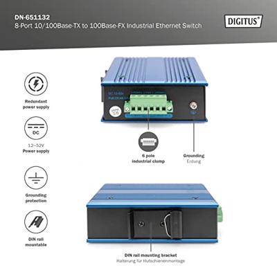 Digitus DN-651132 Industrial Ethernet Switch 8 + 1 poorten 10 / 100 MBit/s