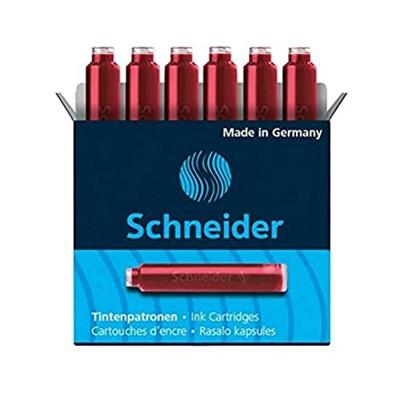 6 Inktpatronen Schneider rood