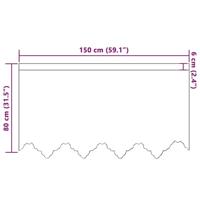 VidaXL Kantgordijn met gordijnen bloemen wit 80 x 150 cm polyester - thumbnail