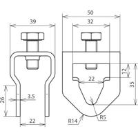 DEHN 630129 AK ES TE 20 RD10 FL30 V4A Aansluitklem - thumbnail