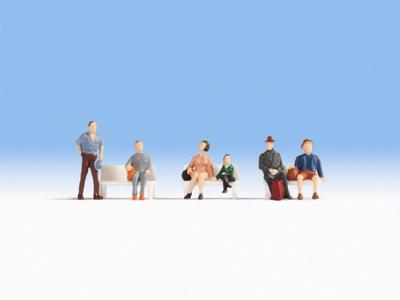 NOCH 18116 H0 Reizigers figuren Geverfd, Zittend