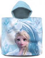 Kids Licensing badponcho Frozen 2 katoen 60 x 120 cm blauw/wit - thumbnail
