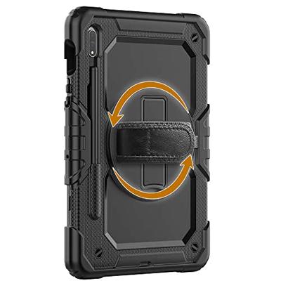 Casecentive Handstrap Pro Hardcase met handvat Galaxy Tab S8 2022 zwart