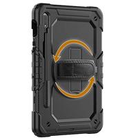 Casecentive Handstrap Pro Hardcase met handvat Galaxy Tab S8 2022 zwart - thumbnail