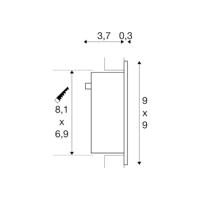 SLV Vierkante inbouwlampFrame Basic wit - 113292 - thumbnail