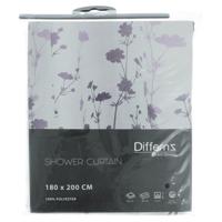 Douchegordijn Differnz Folia Polyester 180x200 cm Paars Differnz - thumbnail