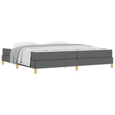 Boxspring bed Taupe, Bruin 200 x 200 cm Stof, Engineered Hout