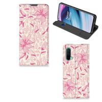 OnePlus Nord CE 5G Smart Cover Pink Flowers - thumbnail