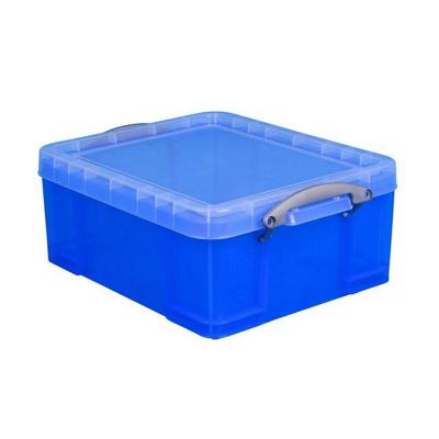 Opbergbox ru 18ltr 480x390x200mm transp blauw Opbergbox ru 18ltr 480x390x200mm transp blauw