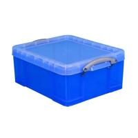 Opbergbox ru 18ltr 480x390x200mm transp blauw - thumbnail