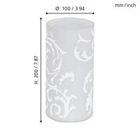 Eglo TafellampGeo 20cm structuur wit - 91242 - thumbnail