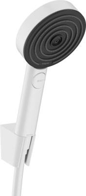 Handdouche set HansGrohe Pulsify S Porter Set 105 3 Jets Met Doucheslang 125 cm Mat Wit