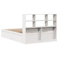 Bedframe zonder matras massief grenenhout wit 140x190 cm - thumbnail