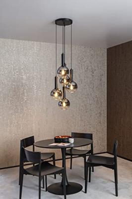 Lucide MARIUS - Hanglamp - Ø 55 cm - 5xE27 - Zwart