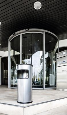 Durable Combi-asbak | d.260xH620mm zilver | staalplaat | 1 stuk - 333023 333023 - thumbnail