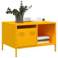 Salontafel 68,5x50x43,5 cm koudgewalst staal mosterdgeel - thumbnail