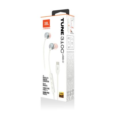 JBL Tune 310C Oordopjes Wit