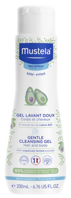Mustela Bebe Gentle Cleansing Gel Hair And Body 200 ml