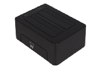 Docking stationDual Ewent AAACET0186 Dual 2.5"-3.5" USB 3.1 ABS Zwart - thumbnail