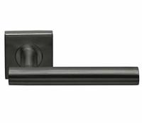 Formani Basics LB7-19BSQ deurkruk geveerd op vierkant rozet - PVD gumetal - thumbnail