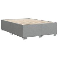 Bedframe zonder matras stof lichtgrijs 140x190 cm - thumbnail